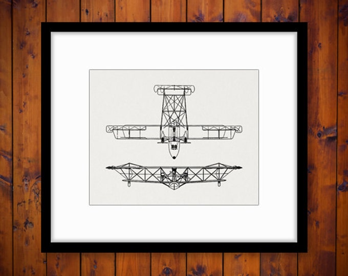 NC-4 Flying Boat Airplane Digital Image Download Printable Graphic Vintage Clip Art Jpg Png Eps HQ No.1701