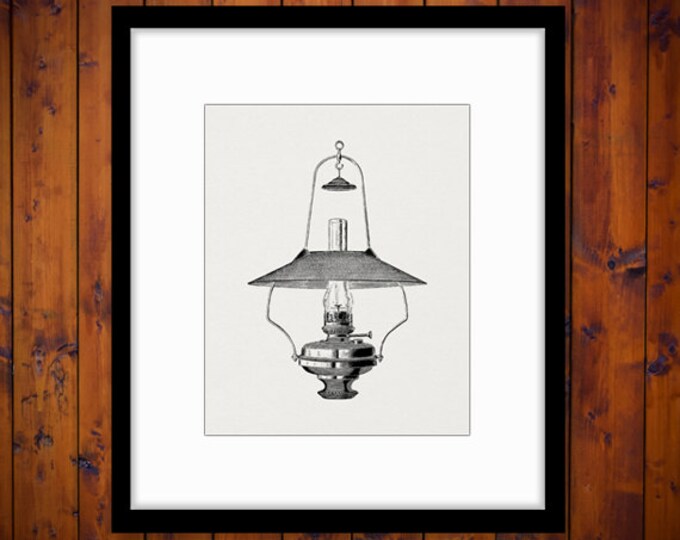 Antique Lamp Image Digital Download Old Fashioned Printable Graphic Vintage Clip Art Jpg Png Eps HQ 300dpi No.1741