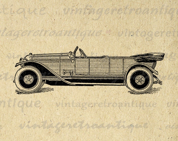 Digital Car Antique Automobile Image Graphic Printable Download Vintage Clip Art Jpg Png Eps HQ 300dpi No.3424