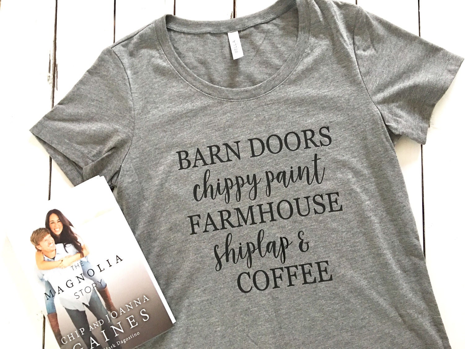 Barn Doors, chippy paint, Farmhouse, Shiplap, & Coffee Tee