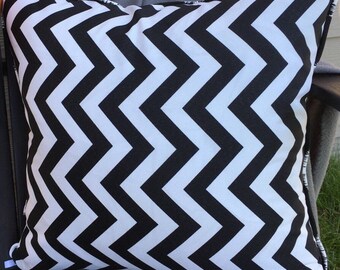 Outdoor Pillow Cover 20 x 20 inch Black and White Pillow Cover Black White Polka Dot Pillow Cover Black White Chevron Pillow Cover
