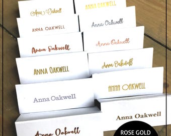 Wedding Place Cards - Personalised \ Customised - Gold / Silver or Rose Gold foil - | Font Choice