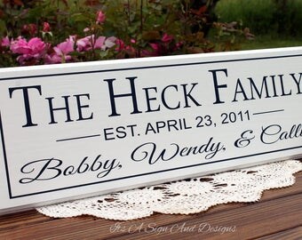 5 Year Anniversary Wood, 5 Year Anniversary Gift, 5 Year Anniversary for Him, 5th Anniversary Gift for Her, 5th Anniversary, Last Name Sign,