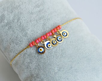 Evil Eye Bracelet - Evil Eye jewelry - Protection Charm - Turkish Evil Eye - Protection Bracelet - Evil Eye Jewelry - Lucky