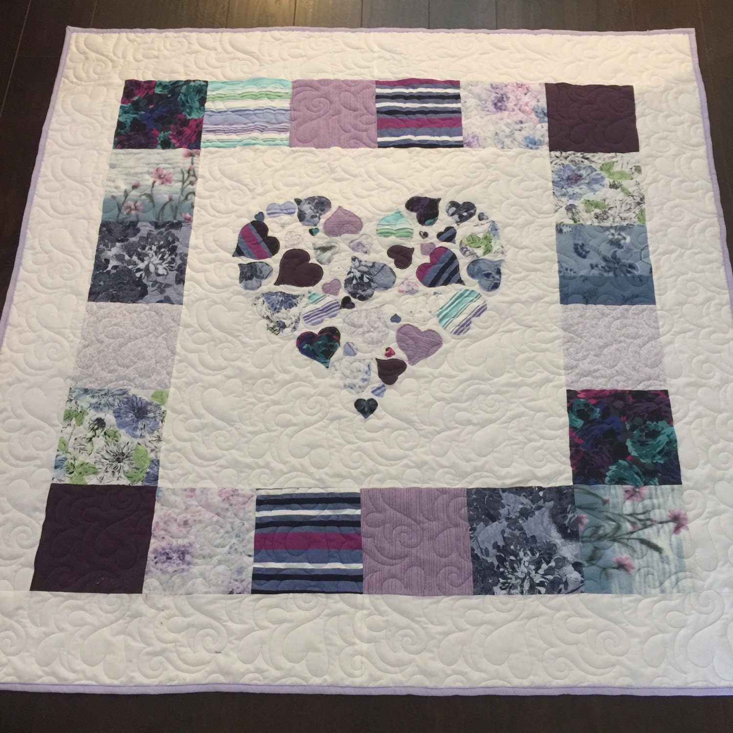 Memorial heart quilt