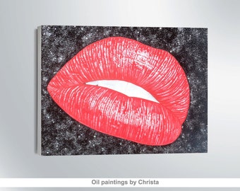 Lipstick wall art | Etsy