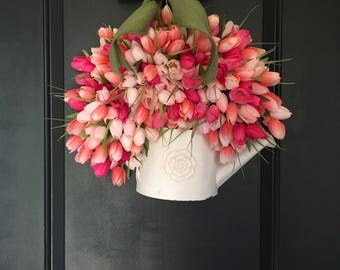 Tulip wreaths - spring wreath - summer wreath - easter wreaths - mothers day wreath - hydrangea wreath - monogram wreath - celestial wreaths