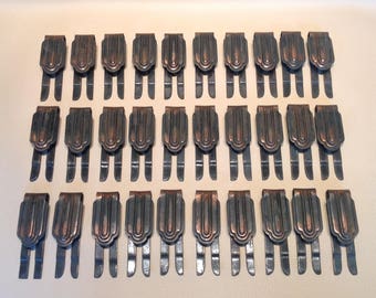 Antique Victorian Stair Carpet Runner Clips. C1880-1900. 15 Pairs. Victorian Home.