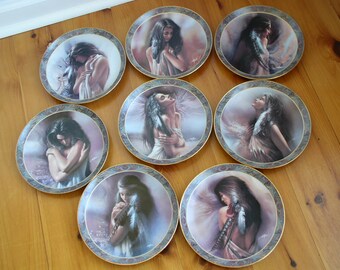 Collection of 8 Bradford Exchange Native Beauty Plates