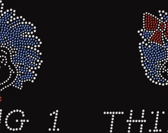 Thing 1 Thing 2 Dr Seuss Rhinestone Iron On Transfer Hotfix Bling