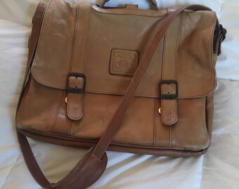 Vintage Original Geoffrey Been Messenger Bag Handcrafted Leather Distressed