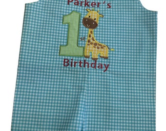 baby boy first birthday outfit - Giraffe birthday outfit