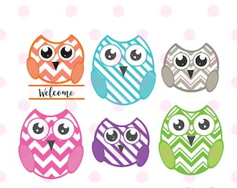 Owl SVG, owl monogram svg, owl clipart, owl wall decor, owl logo, owl iron on, svg files for cricut INSTANT DOWNLOAD - Royalty Free.