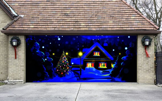 Items similar to Christmas Garage Door Covers 3D Banners Outside Art ...