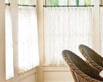 Farmhouse Lace Cafe Curtains Made to Order Drapes