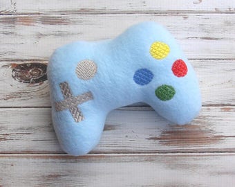 Soft Baby Toy, Game Controller - Plush - Video Game Controller, Toddler Toy - Stuffed Toys - Blue