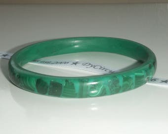 Green Malachite Large Bangle