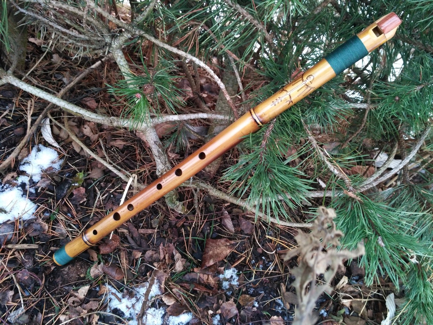 Bamboo Low Whistle Flute in D or C or E