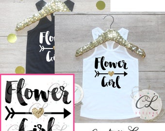 Flower Girl Shirt / Petal Patrol Shirt Flower Girl Outfit Wedding Rehearsal Tank Wedding Shirt Wedding Clothes Cute Flower Girl Shirt 016