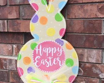 Easter Door Hanger, Easter Bunny Door Hanger, Easter Wreath, Easter Bunny Wreath, Spring Door Hanger, Easter Decor, Spring Wreath