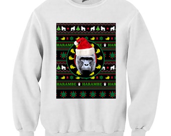 Harambe Black Christmas Sweater