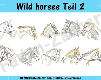 Wild horses part 2 for the border 10x10cm