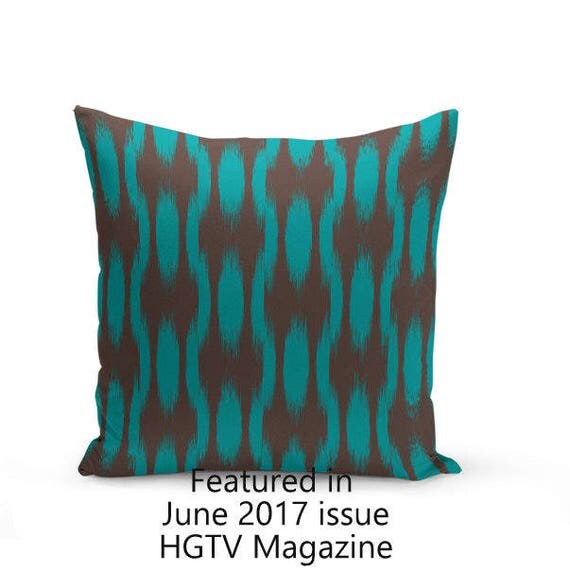 Teal Brown Pillows Pillow Covers Teal Chocolate Beige Home