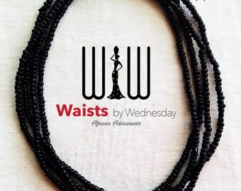 Black as the Night African Waist Beads