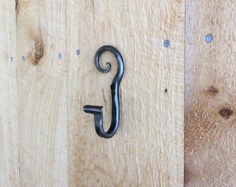 Scroll robe hook, towel hook, scroll towel hook, wrought iron bathroom hook