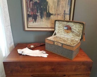 Vintage Hartmann Tweed Train Case Luggage