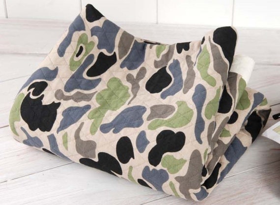 Quilted Knit Fabric Camo By The Yard