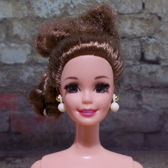 Vintage Collector Barbie Doll Nude Brunette Updo Rooted Lashes