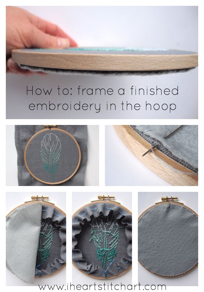 How to finish an embroidery hoop: method one.