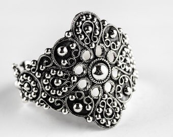 P86 Barroco Frida Adjustable Taxco Mexican 925 Sterling Silver Mexico