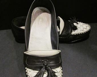 Vintage Cole Haan Loafers - Spectator-Style, Navy and White - Southern, Cool Breeze and Preppy!