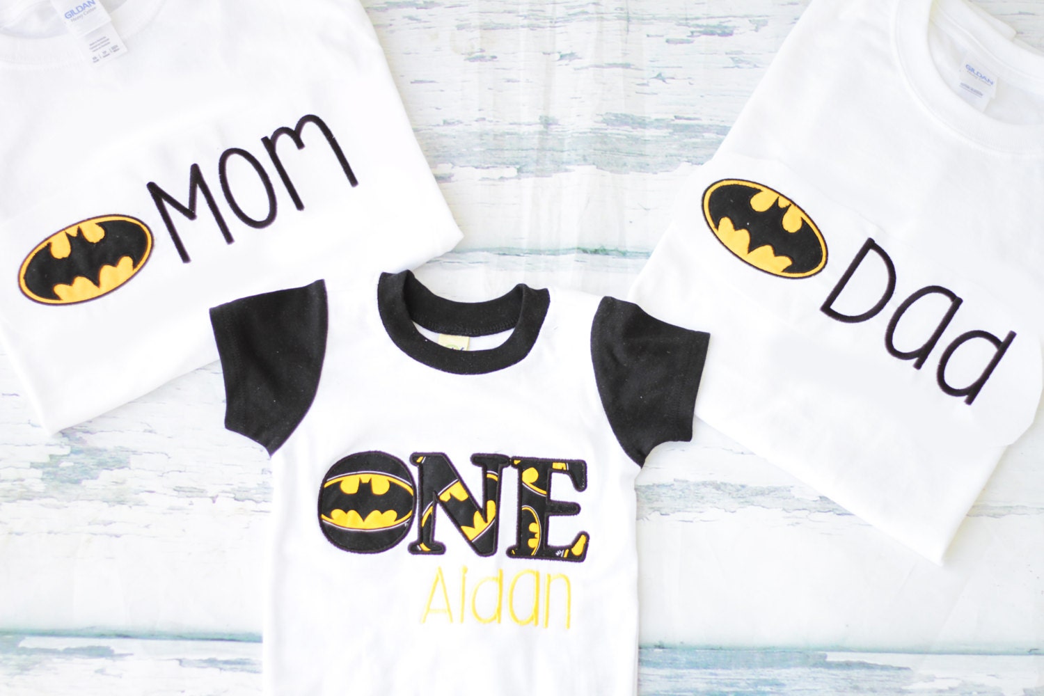 photo first themed birthday Baby first number boy customizable onesie one batman birthday