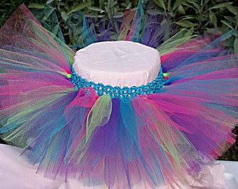 Adult Rainbow Tutu, Neon Adult Tutu, Race Tutu, Fun Run, Color Run, Rave Tutu, Unicorn Tutu, Adult Tutu, Cosplay Tutu, Bachelorette Tutu