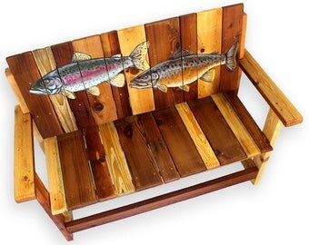 cabin furniture fish bench reclaimed wood bench rustic cabin furniture fish bench reclaimed wood bench rustic
