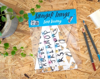 Stranger Things Paper Bunting // garland, the upside down, eleven, wall decor, party decor