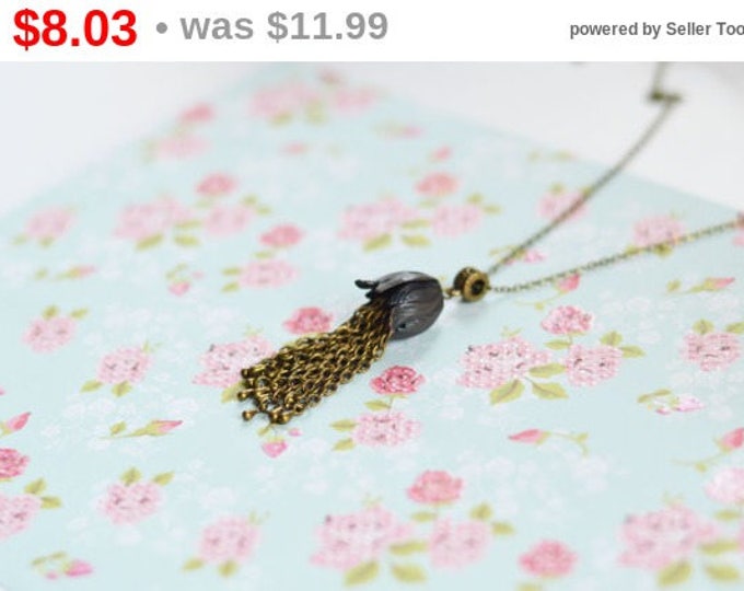 Drops of dew // Pendant in Vintage style metal brass // Fresh, Nature // Best Trends 2015