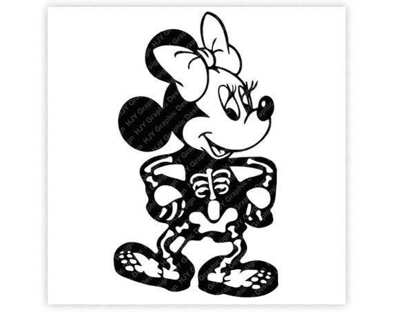 Download Disney, Skeleton, Skull, Halloween, Minnie Mouse Head ...
