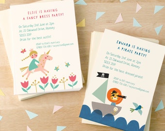 Personalised Children's Birthday Party Invitations