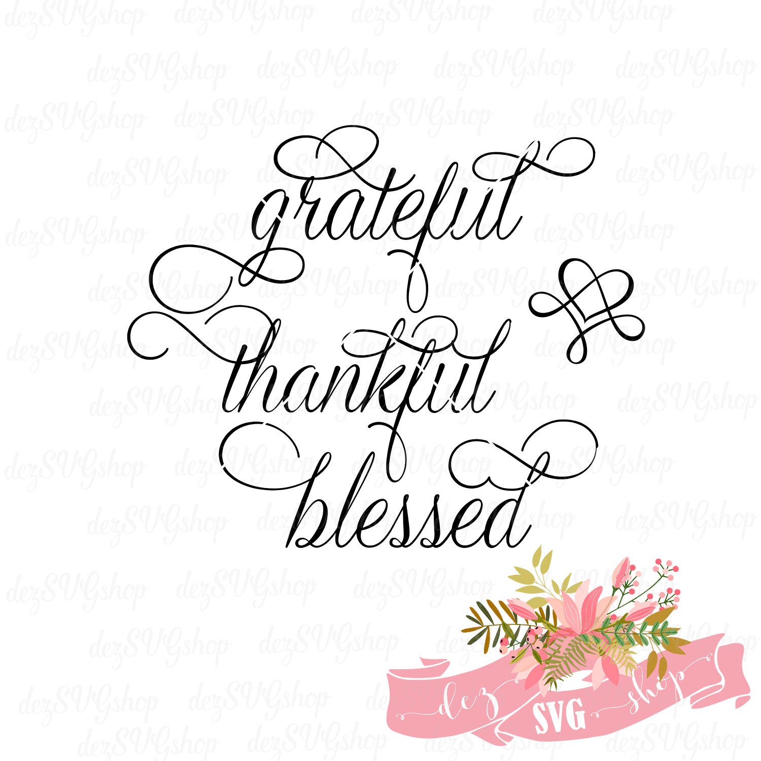 Download Grateful Thankful Blessed SVG Grateful SVG file Thankful