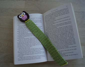 Owl crochet bookmark