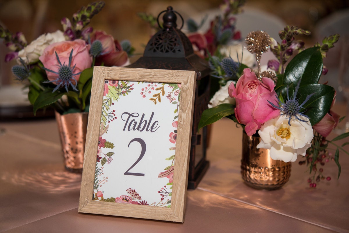 Table Numbers Printable Table Numbers Instant Download Table