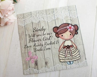Will you be our Flower Girl Gift Will you be my Flower Girl puzzle Personalized Flower Girl Puzzle Wedding Invitation Puzzle Invitation