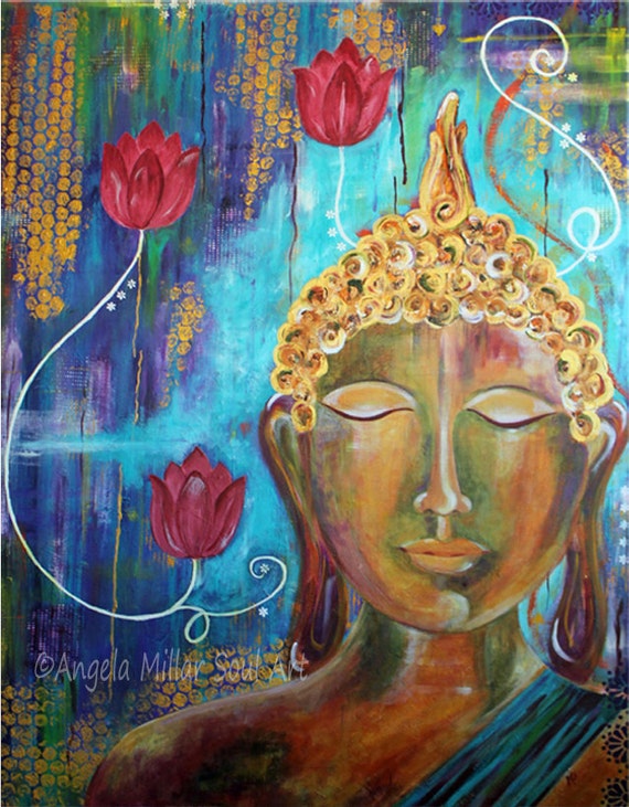 Buddha print Buddha wall art Buddha home decor Spiritual