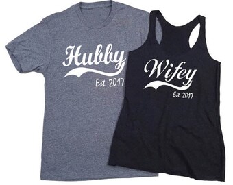 Wifey Est 2017 Shirt . Wifey Shirt . Wifey 3/4 Baseball Tshirt