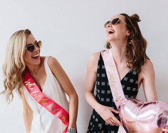 Custom Hens Party Sashes With Pin Included Gold