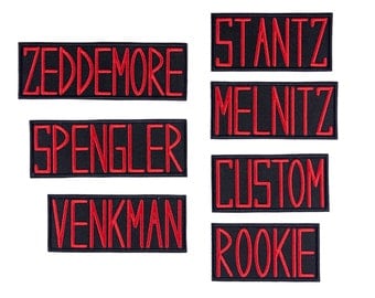 Ghostbusters Name Tags Badges GB1 Uniform Embroidered Iron On Patch Iron on Applique
